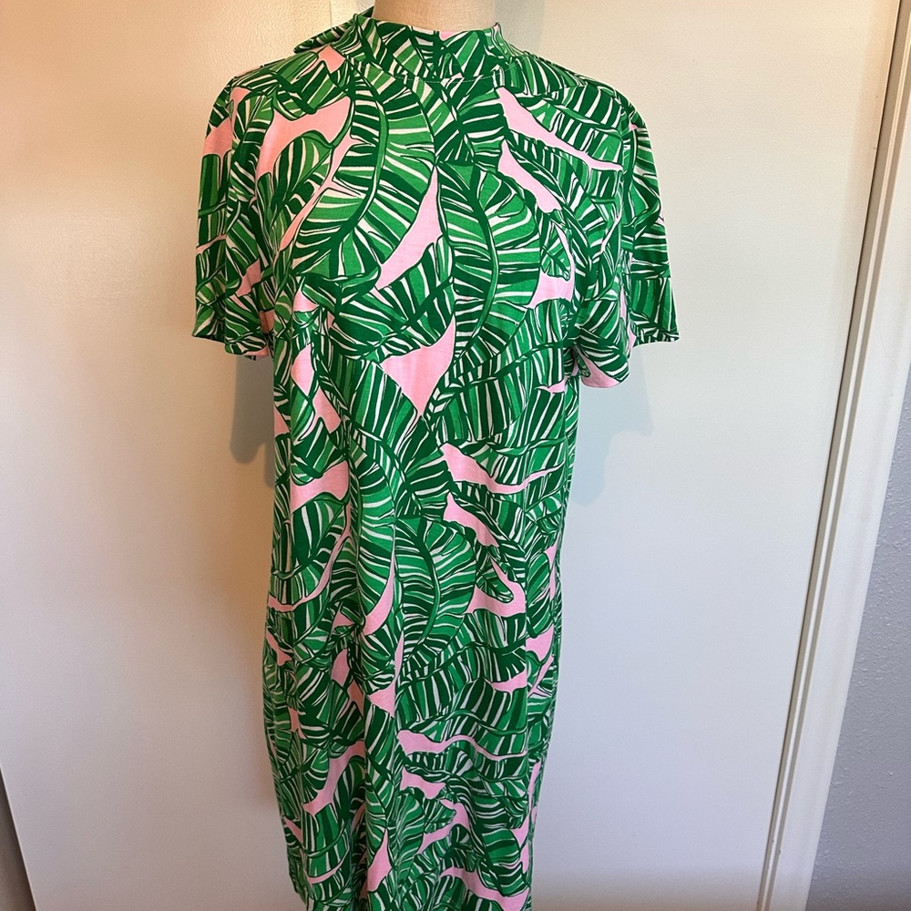 Lilly Pulitzer Tropical Green and Pink Dress
